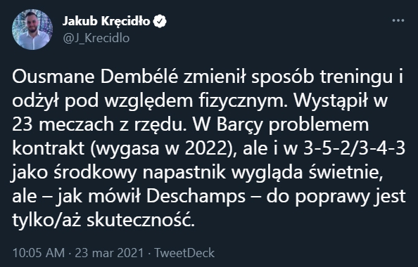 Ousmane Dembele wreszcie wziął się za siebie!